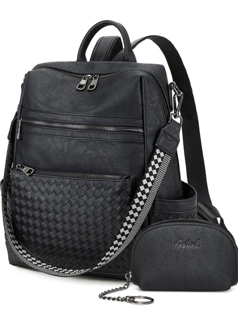 Leather Backpack Purse for Women Designer Ladies Shoulder Bag Fashion Faux Work